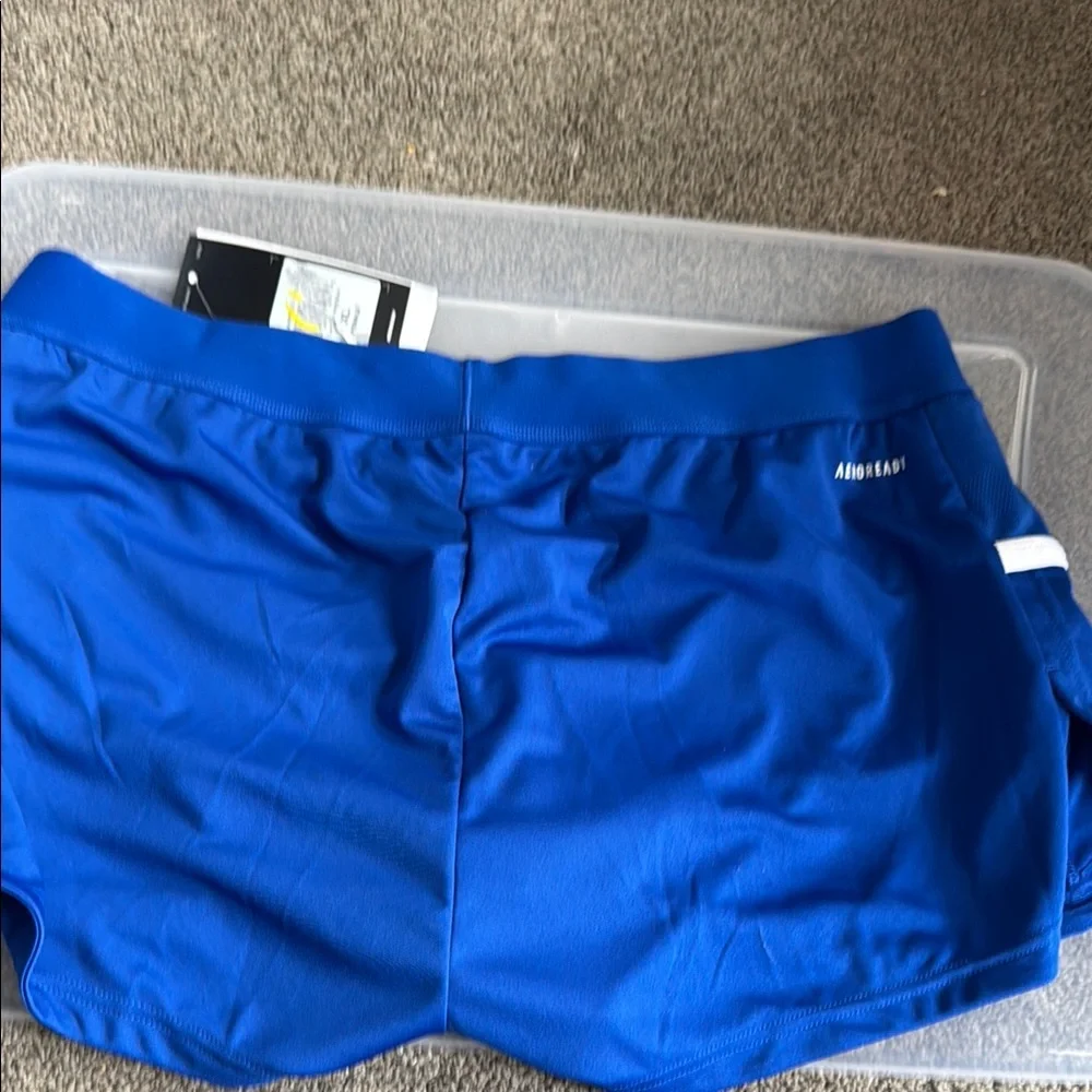 Adidas Women's Blue Sports Shorts - Picture 7 of 8